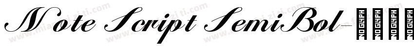 Note Script SemiBol字体转换